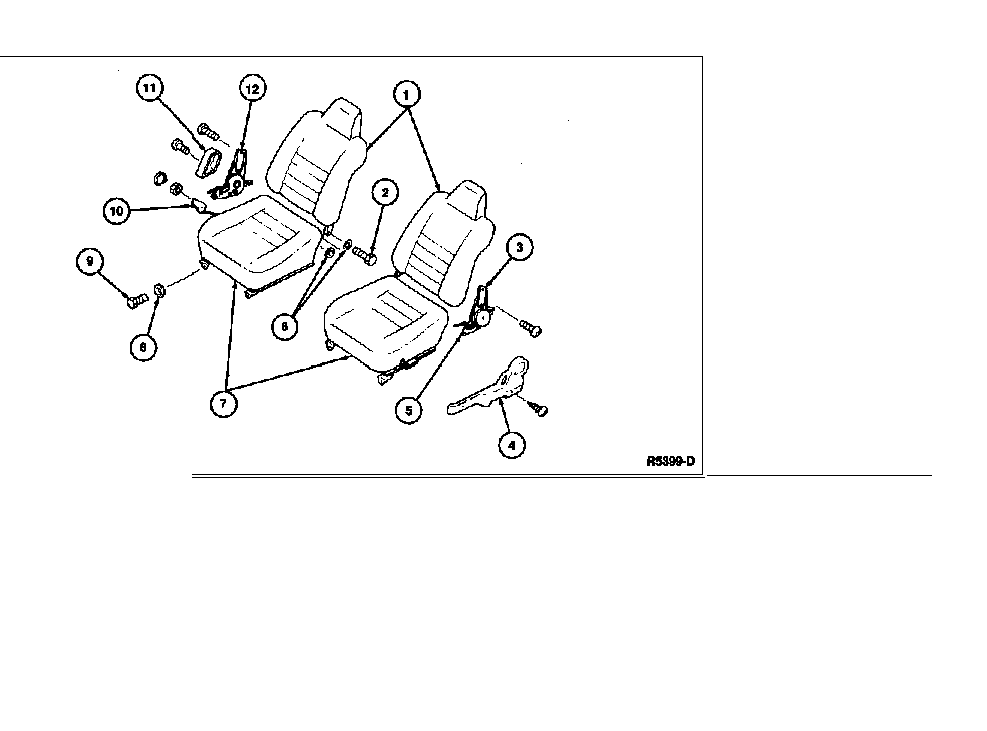DESCRIPTION AND OPERATION The front seats recline individually